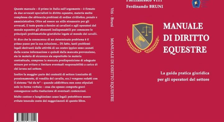 Il "Manuale di Diritto Equestre", un altro importante titolo tra le novità 2018 di Equitare Casa Editrice