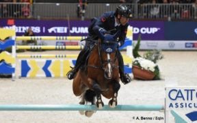 Emilio Bicocchi in Piazza d'Onore nella gara d'apertura a Madrid (CSI5*-W)