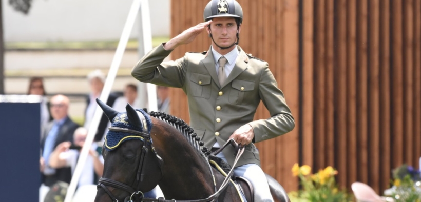 Alberto Zorzi sul podio della 155 de La Coruña (ESP) - CSI5*-W