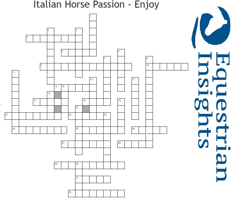 #challenge: cruciverba equestre (n. 1) - chi tra voi davvero "sa" in merito ai cavalli?