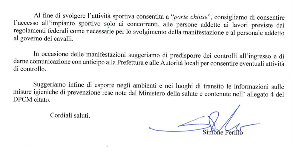 Coronavirus: come si svolgerà la settimana degli sport equestri 1