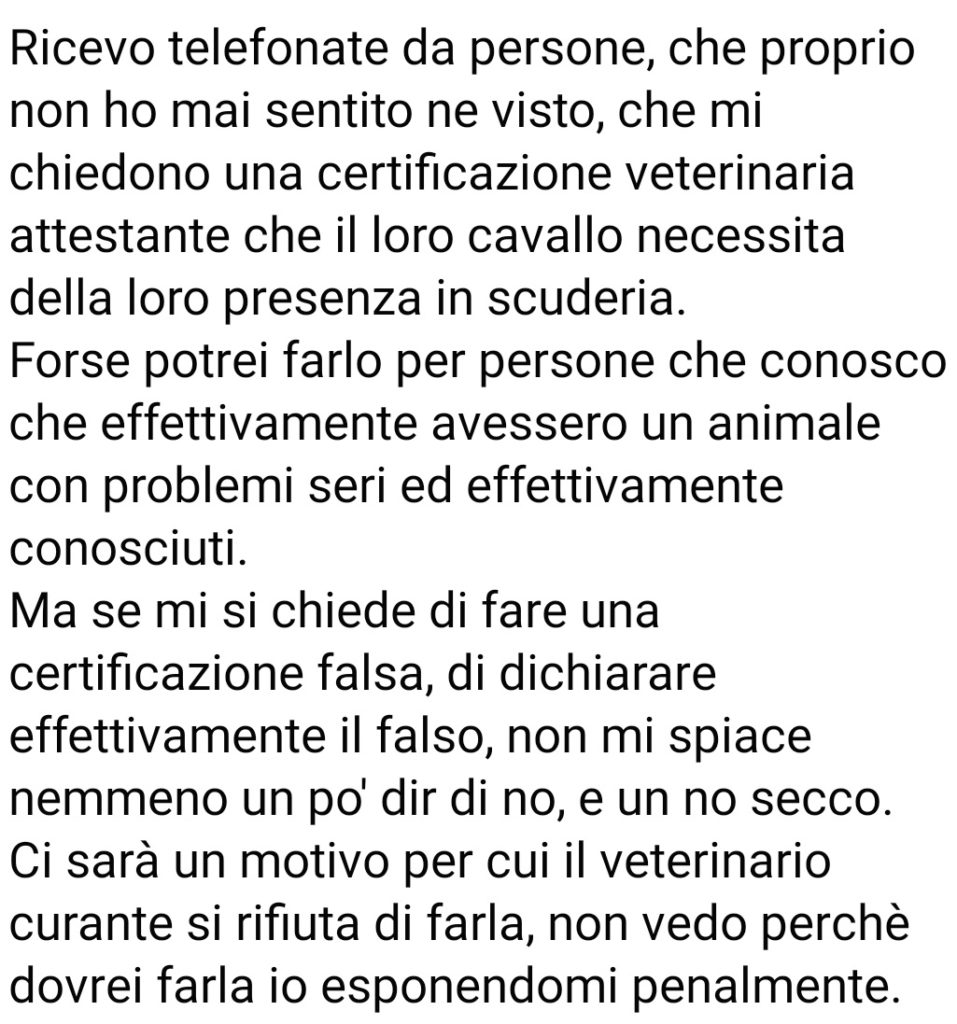 COVID-19 - Equestrians, così non va: lasciate in pace i veterinari 1
