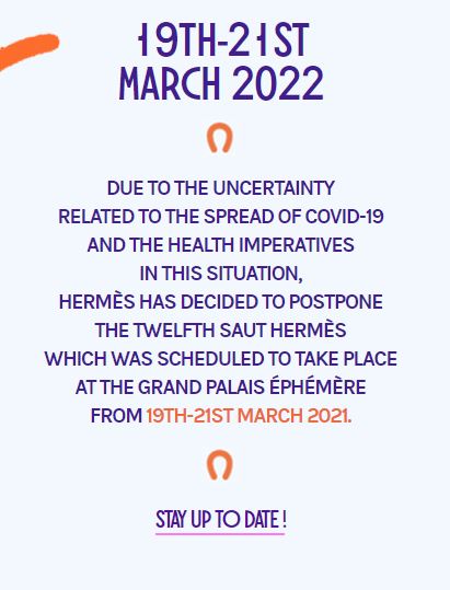 Saut Hermès annulla anche l'edizione 2021 1