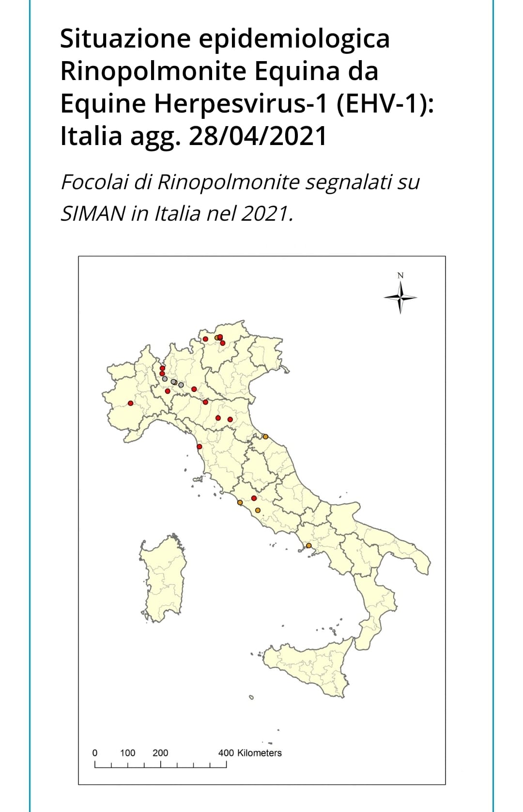 EHV-1 Italia, ultimi aggiornamenti sui casi ufficiali (28 aprile)