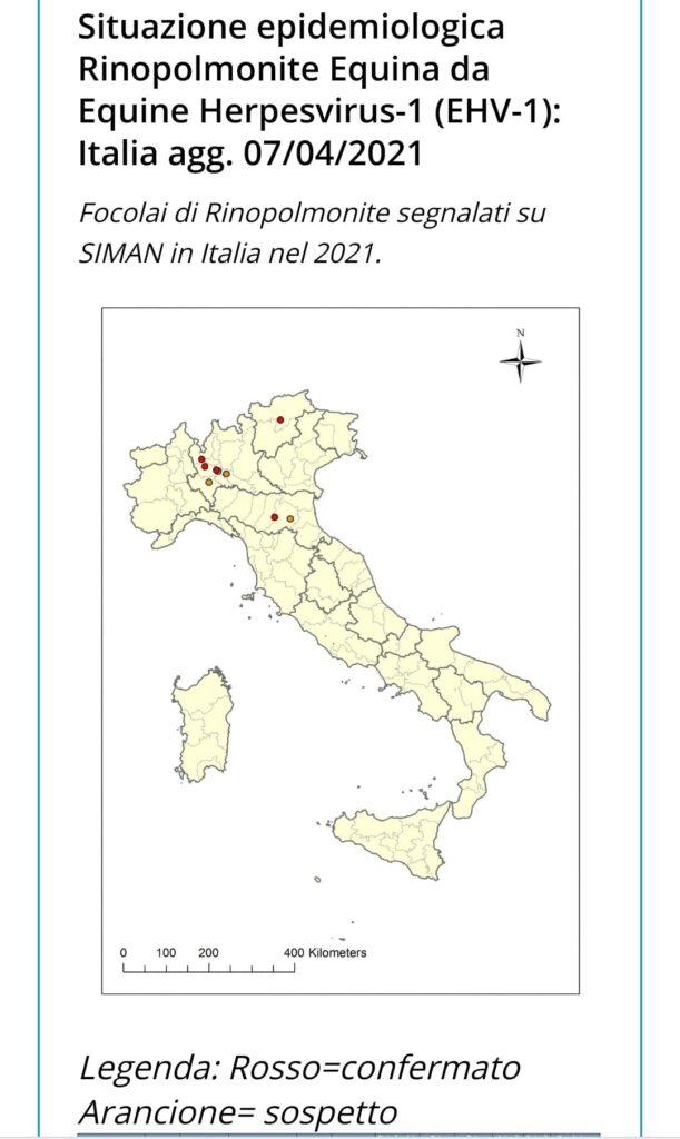 EHV-1 Italia, ultimi aggiornamenti sui casi ufficiali (7 aprile)