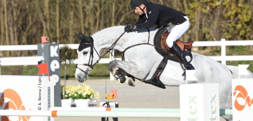 Piergiorgio Bucci sul podio della 145 LR di Gorla (CSI4*)