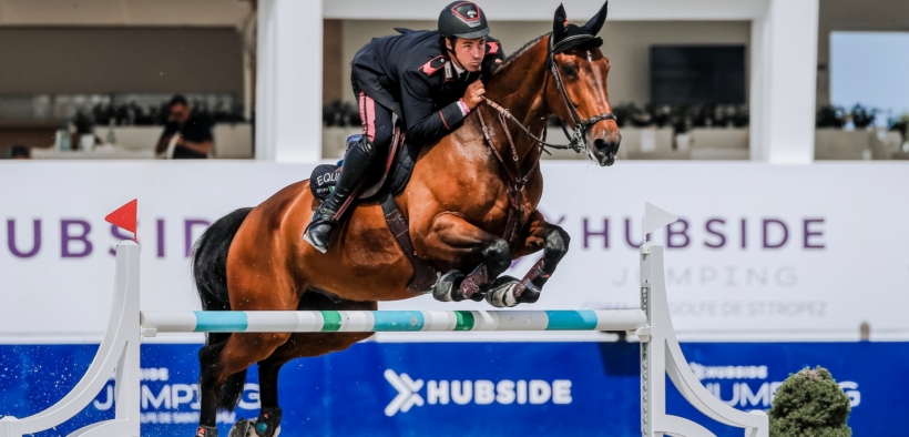 Emanuele Gaudiano sale sul podio della LR h 150 di Grimaud (CSI5*)