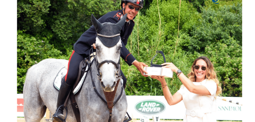 Piazza di Siena, il Premio Safe Riding a Roger Yves Bost. Sul podio Massimo Grossato
