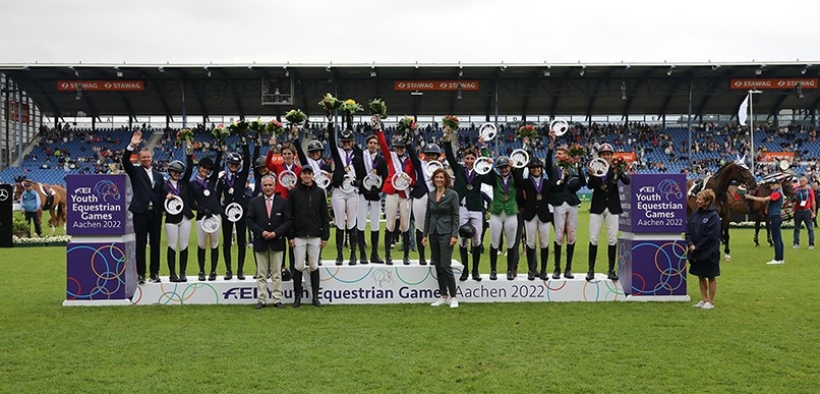 Il team Nord America vince i FEI Youth Equestrian Games 2022 ad Aachen