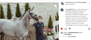 Mondiali Herning, jumping: rinuncia all'ultimo momento per Darragh Kenny & Cartello