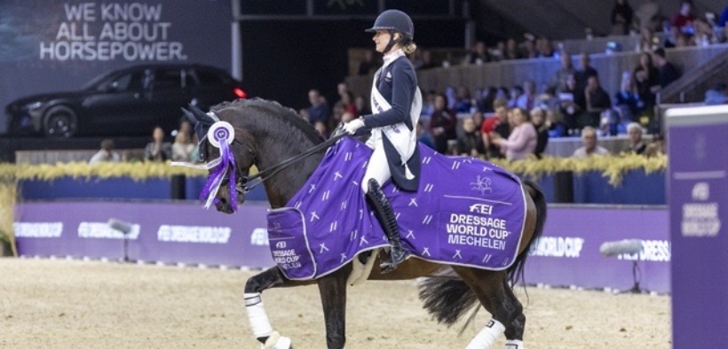 Dinja van Lier ha vinto con Hermes NOP la sesta tappa della FEI Dressage World Cup™ di Mechelen (BEL)