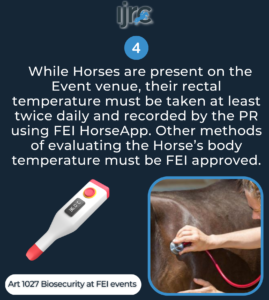 Nuovi regolamenti veterinari e di gestione delle scuderie in concorsi FEI 5