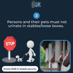 Nuovi regolamenti veterinari e di gestione delle scuderie in concorsi FEI 6