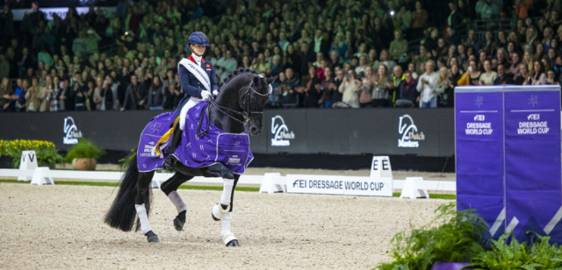 Vittoria di Charlotte Fry nella FEI Dressage World Cup di ’s-Hertogenbosch (NED)