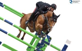 Emanuele Gaudiano sale sul terzo gradino del podio del GP di Montefalco (CSI4*)