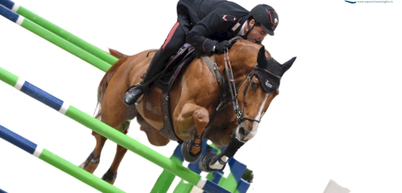 Emanuele Gaudiano sale sul terzo gradino del podio del GP di Montefalco (CSI4*)