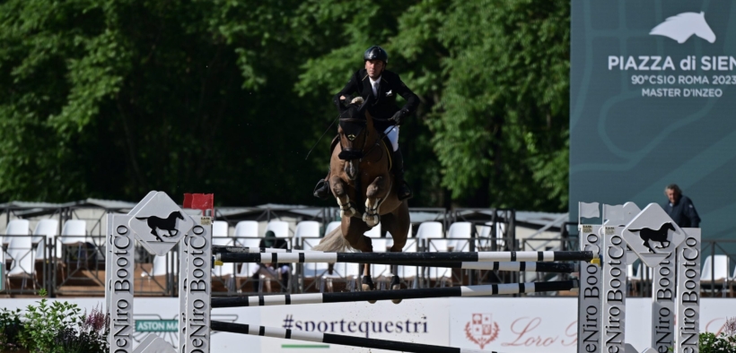 Piazza di Siena: Riccardo Pisani ai piedi del podio del Premio Safe Riding (CSIO5*)
