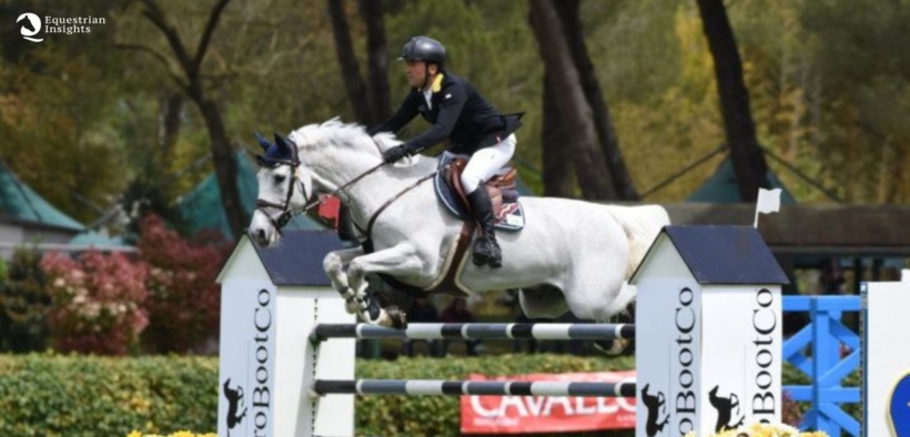 Riccardo Pisani ai piedi del podio della 145 Ranking di Grimaud - St. Tropez (CSI3*)