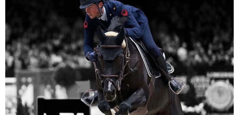 Lorenzo De Luca sul terzo gradino del podio della 150 Ranking di Opglabbeek (CSI4*)