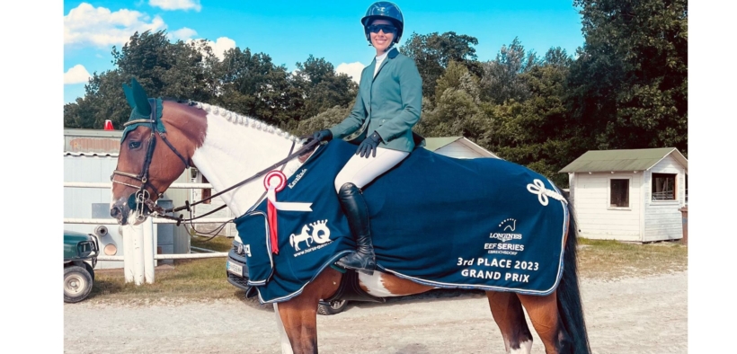 Michol Del Signore sale sul terzo gradino del podio del GP di Ebreichsdorf (CSIO3*)