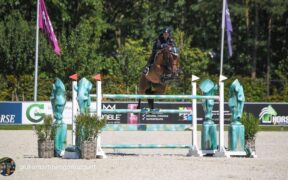 Giulia Martinengo Marquet sul podio della 150 di Gijon (CSI4*)