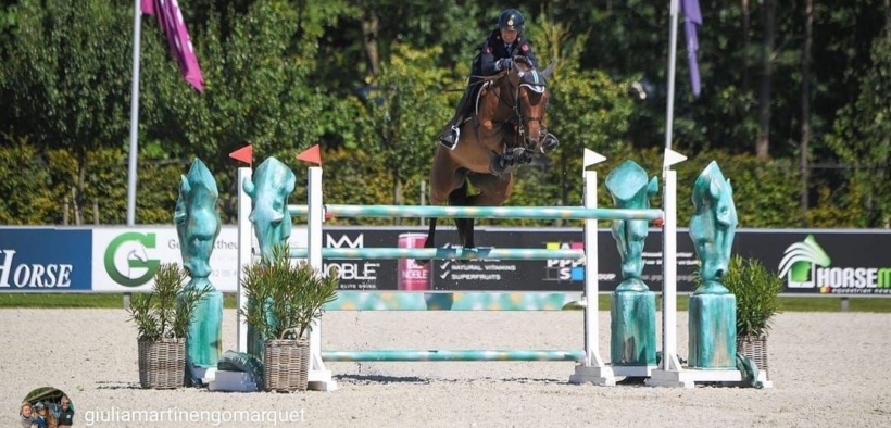 Giulia Martinengo Marquet sul podio della 150 di Gijon (CSI4*)
