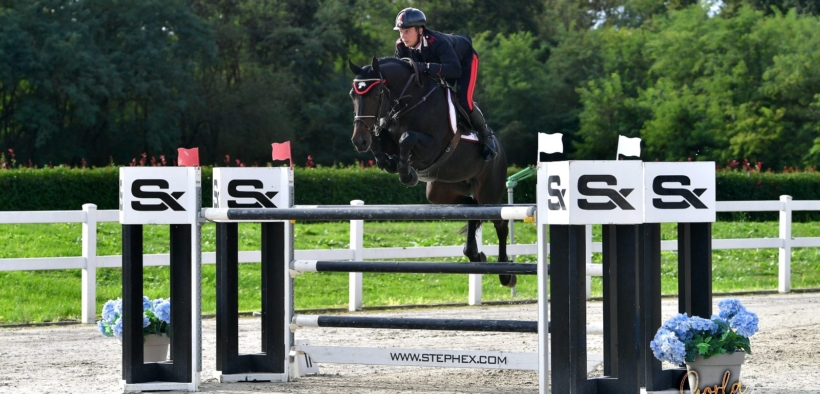 Filippo Codecasa sul terzo gradino del podio nel Grand Prix di Gorla Minore (CSI2*)