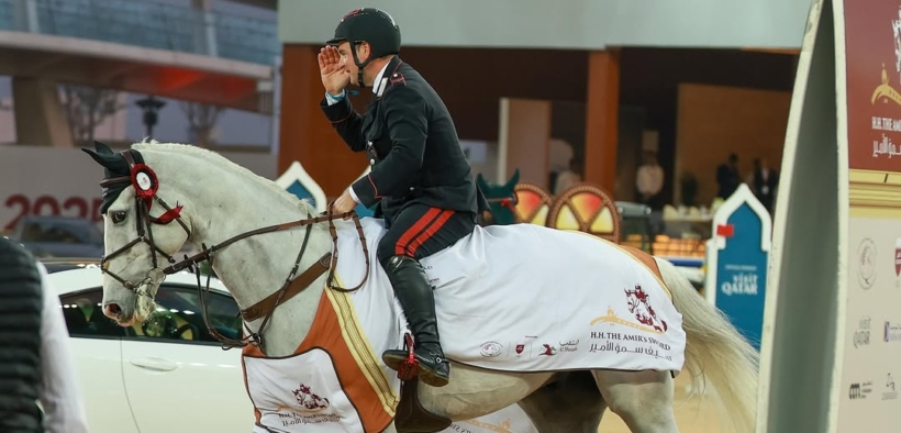 Emanuele Gaudiano firma la 150 LR di Doha (CSI5*)