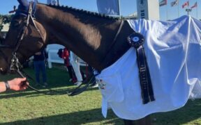 Riccardo Pisani sul podio del Grand Prix di Vejer de la Frontera (CSI4*)