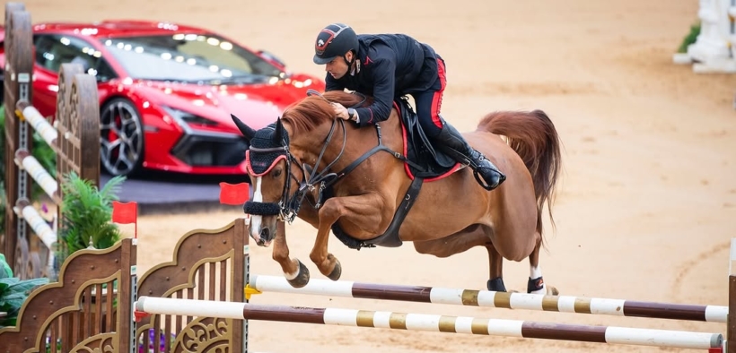 Roberto Previtali secondo nella 150 LR del CSI3* di Doha