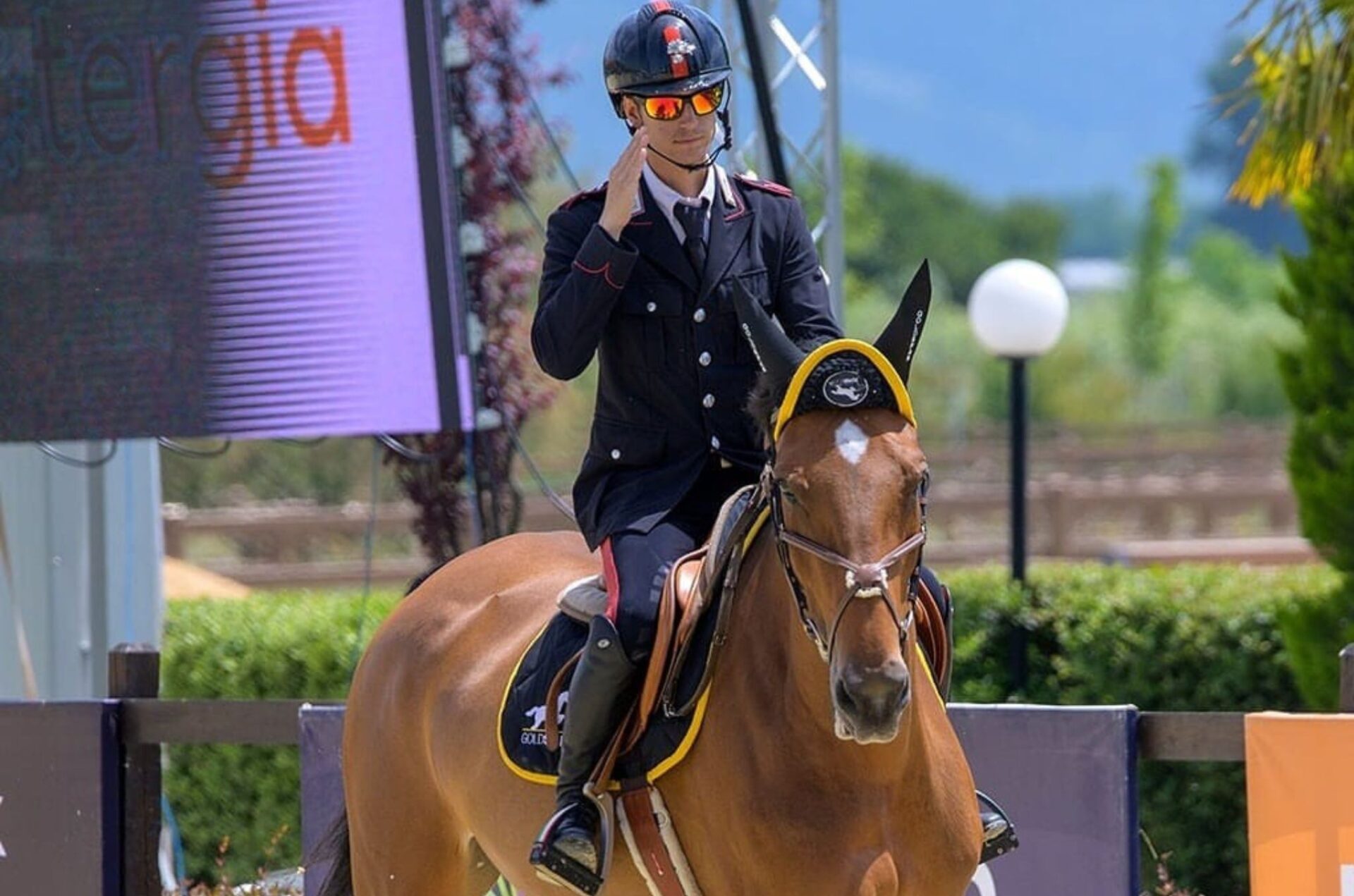 Filippo Bologni sul podio della "alta" di Thessaloniki (CSI2*)