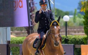 Filippo Bologni sul podio della "alta" di Thessaloniki (CSI2*)