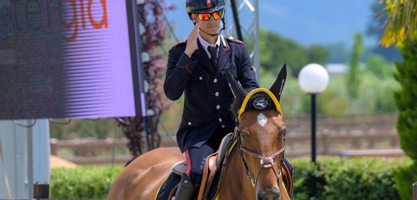 Filippo Bologni sul podio della "alta" di Thessaloniki (CSI2*)