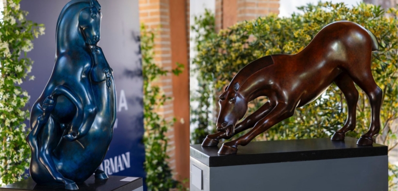 I cavalli dello scultore Roberto Fiasella