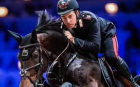 Emanuele Gaudiano sul podio nella 145 LR di Gijon (CSI2*)