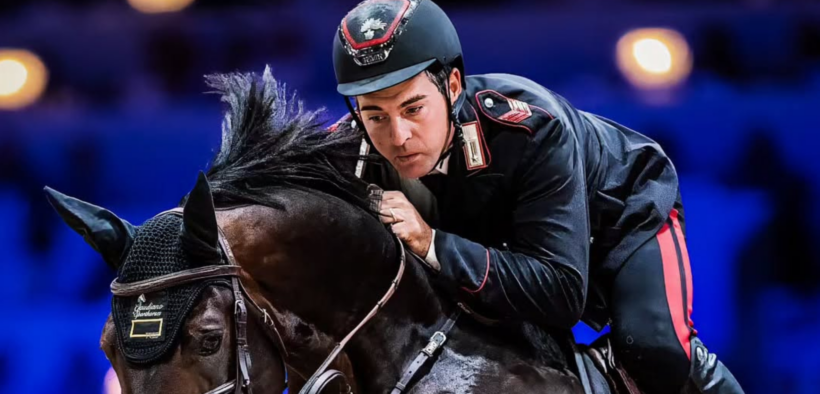 Emanuele Gaudiano sul podio nella 145 LR di Gijon (CSI2*)