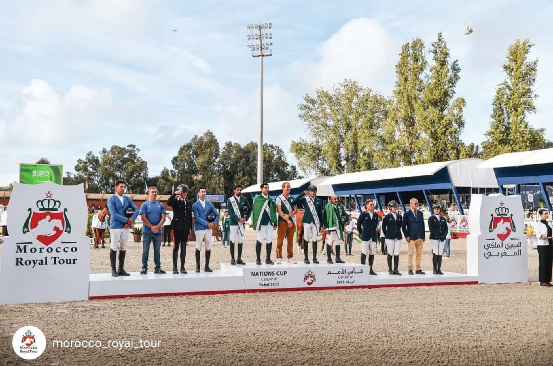Team Italy in Piazza d'Onore della Nations Cup dello CSIO4*-W di Rabat