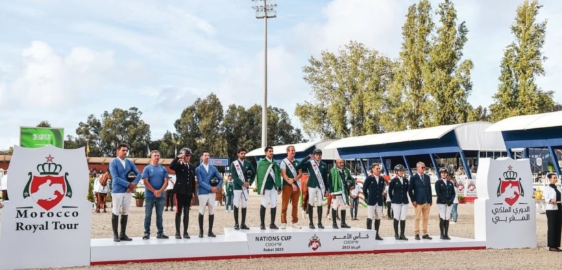 Team Italy in Piazza d'Onore della Nations Cup dello CSIO4*-W di Rabat