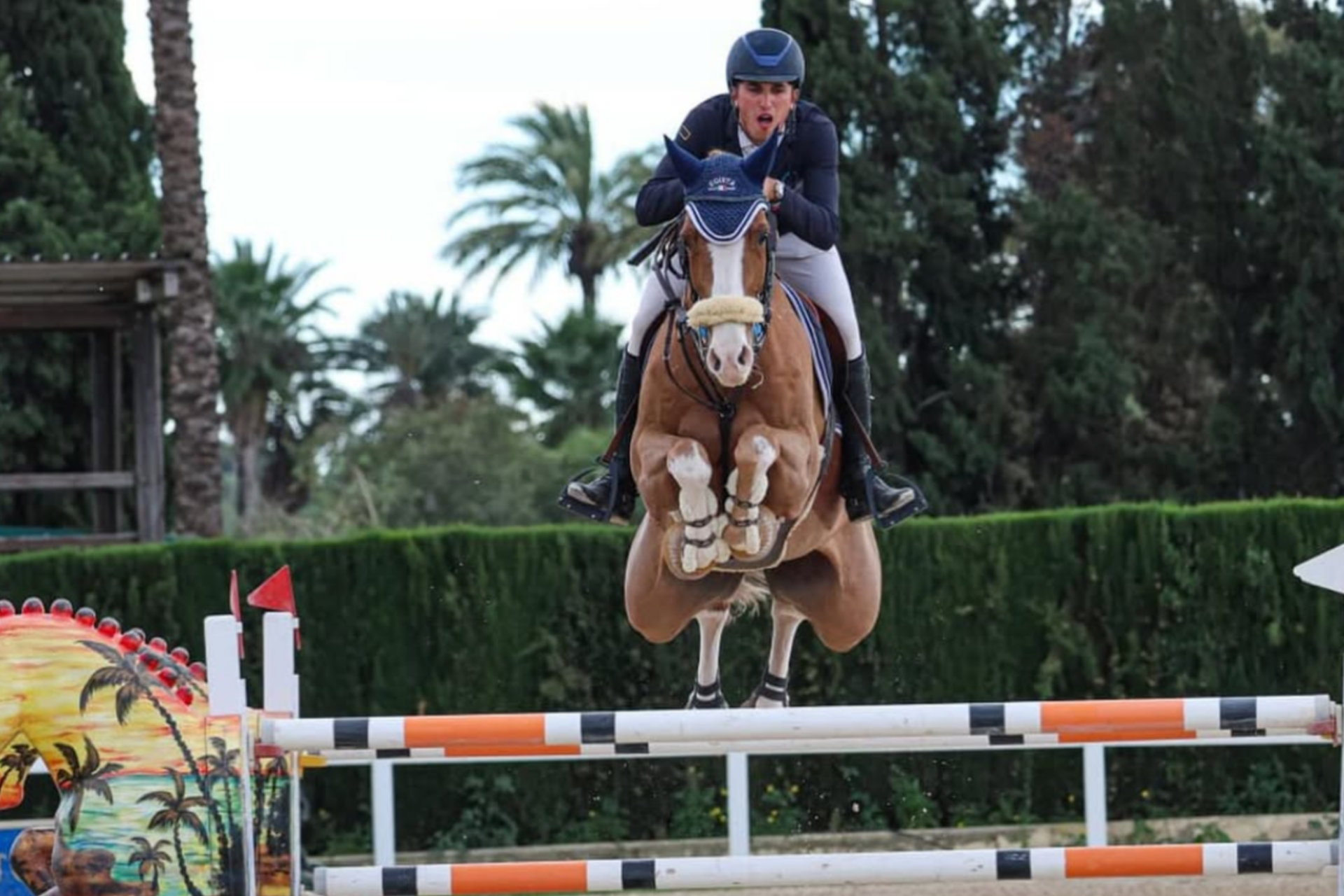 Elia Simonetti sul podio nella 150 LR di Francoforte (CSI4*)