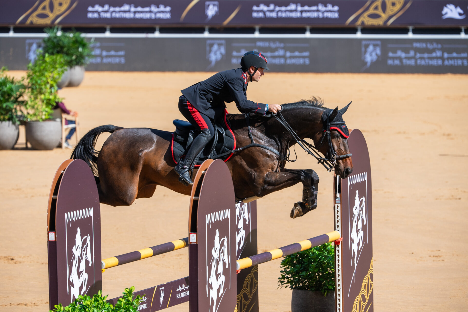 Roberto Previtali in Piazza d’Onore della 150 LR del CSI5* di Doha