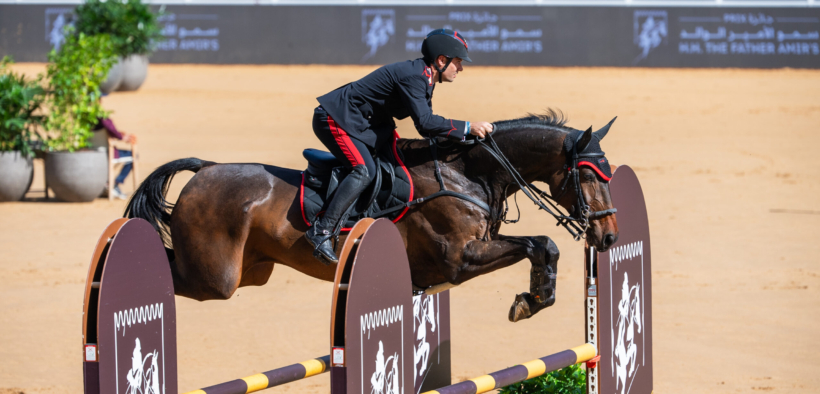 Roberto Previtali in Piazza d’Onore della 150 LR del CSI5* di Doha