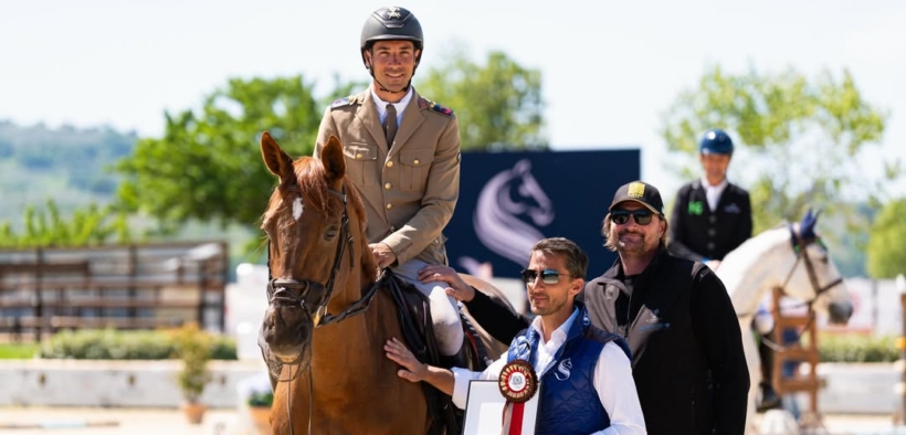 Guido Franchi sul podio nella 145 LR di Montefalco (CSI4*)
